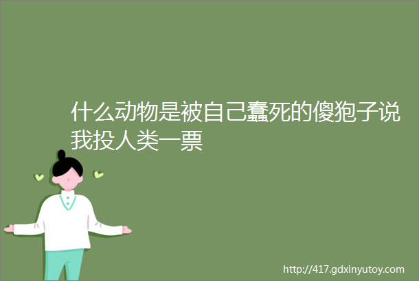 什么动物是被自己蠢死的傻狍子说我投人类一票